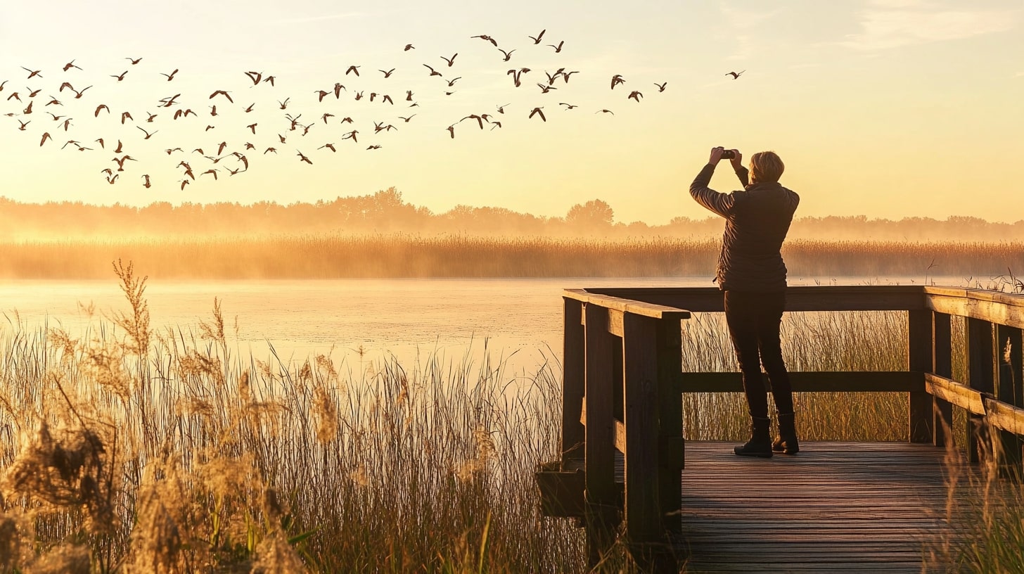 La Cité des Oiseaux à Les Landes-Genusson : espace pédagogique et sentiers pour observer la faune locale.